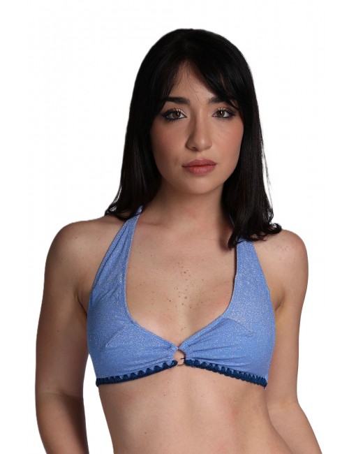costume cotazur DONNA CELESTE - BKC61182 vista triangolo frontale