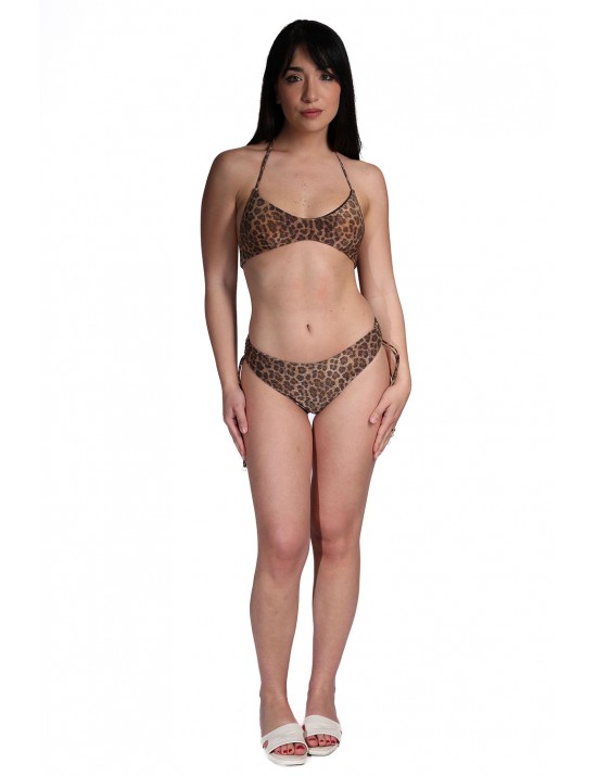 costume cotazur DONNA MARRONE MACULATO V1 - BKC61054 vista frontale