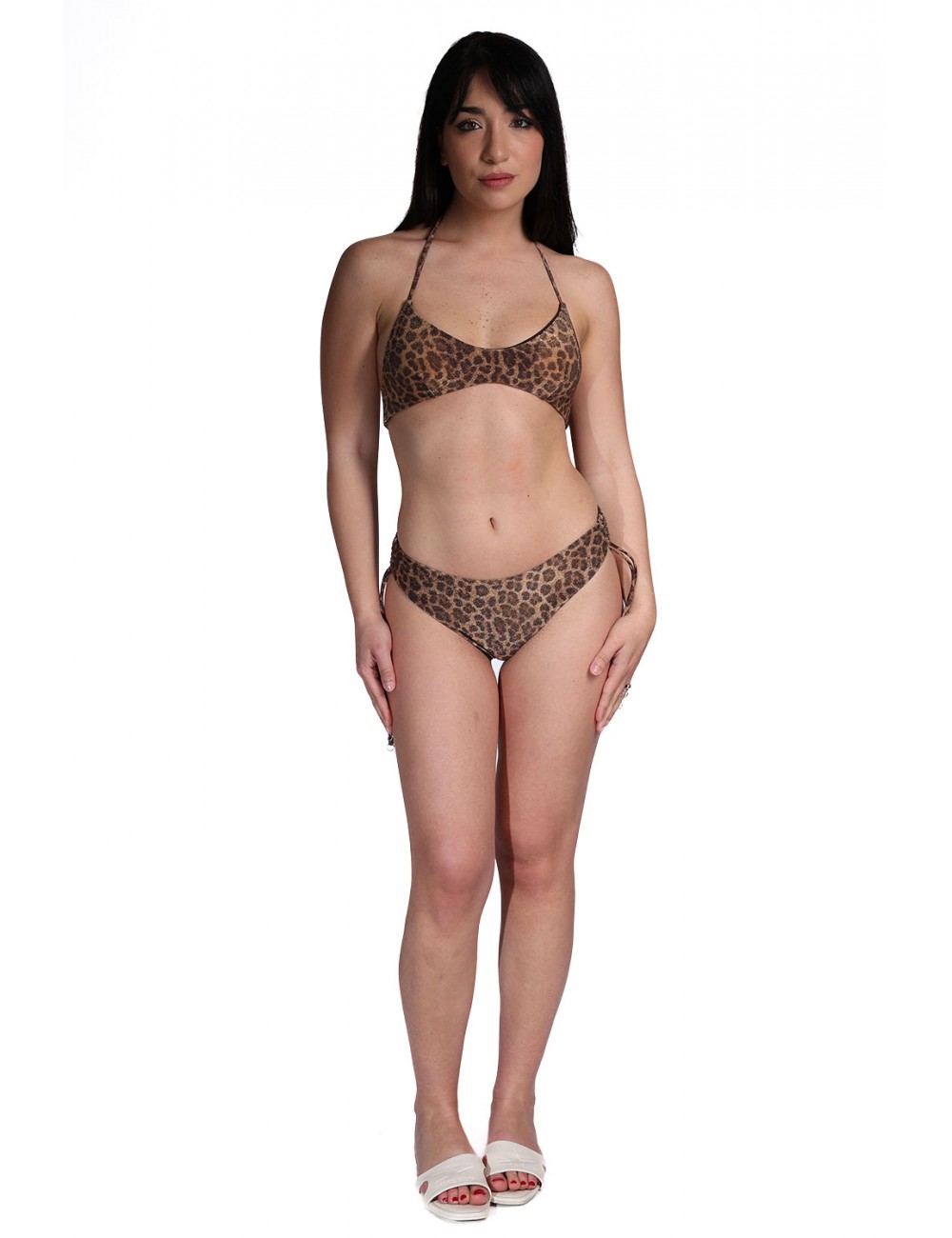 costume cotazur DONNA MARRONE MACULATO V1 - BKC61054 vista frontale