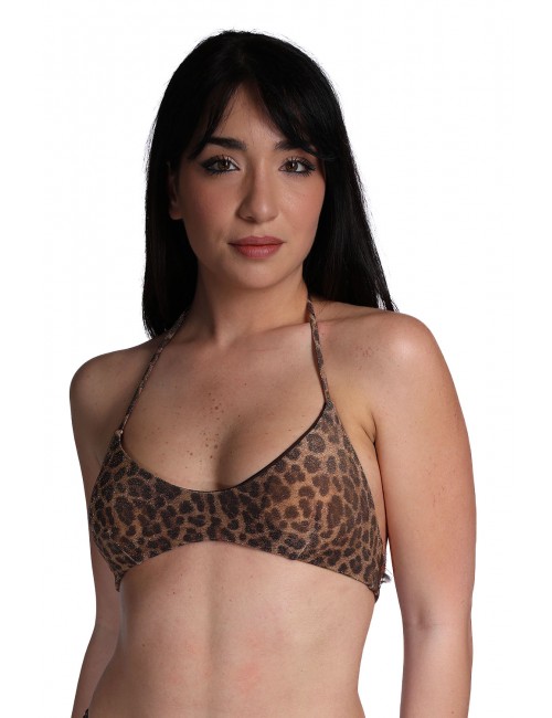 costume cotazur DONNA MARRONE MACULATO V1 - BKC61054 vista superiore frontale