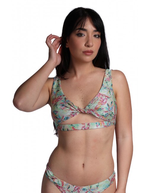 costume cotazur DONNA VERDE TROPICANA V1 - BKC61002 vista frontale top