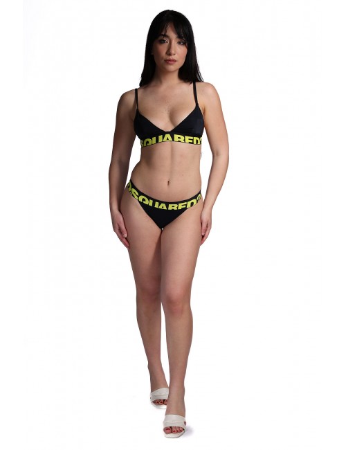 costume a triangolo dsquared2 DONNA NERO 014 - D6B925290 vista completo frontale