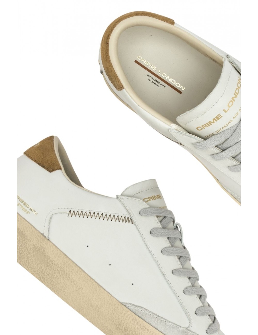 scarpe crime london UOMO BIANCHE - 14006PP7.10 vista superiore