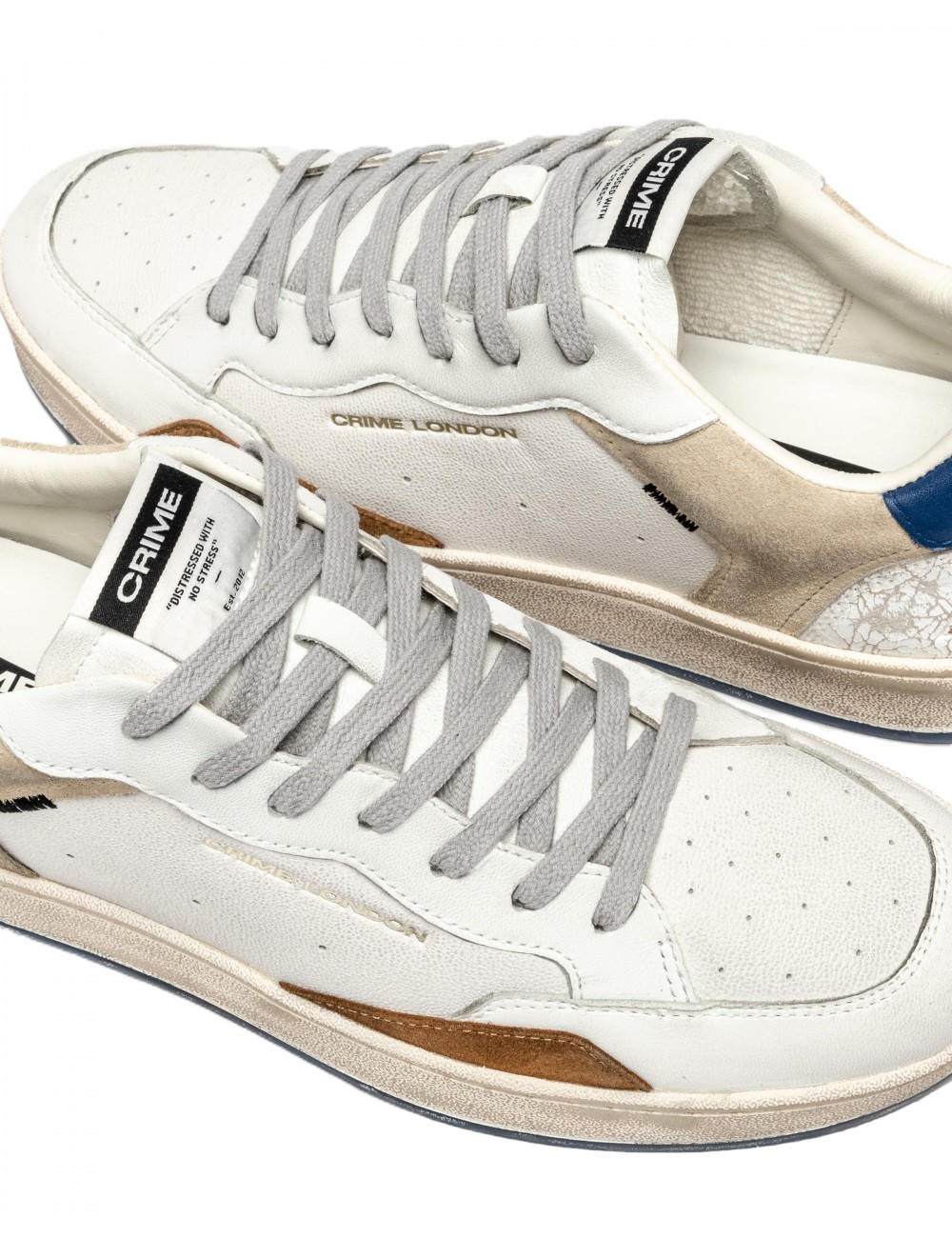scarpe crime london UOMO BIANCHE - 11201AA8.10 vista superiore