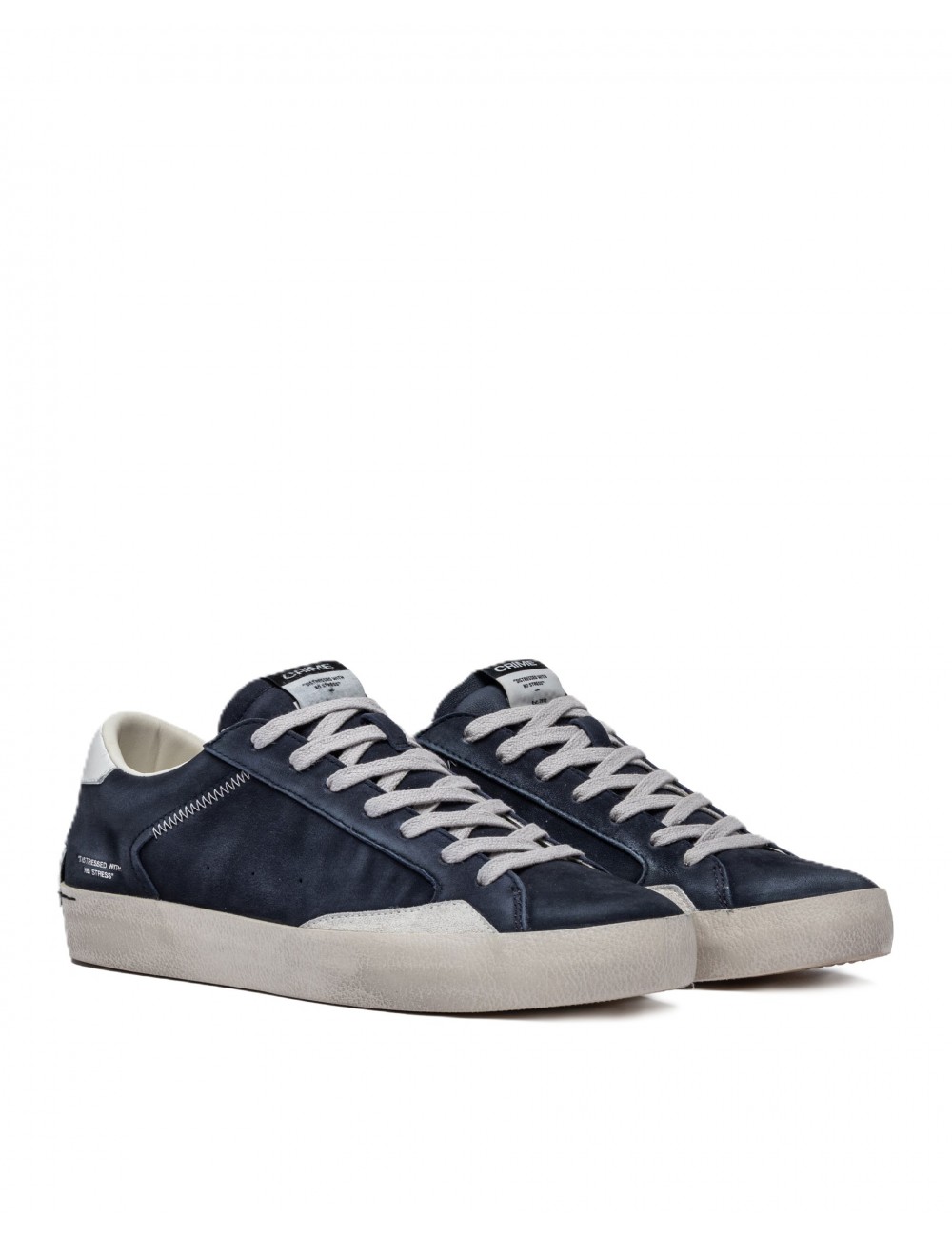 scarpe crime london UOMO BLU - 14007PP7.40 vista frontale