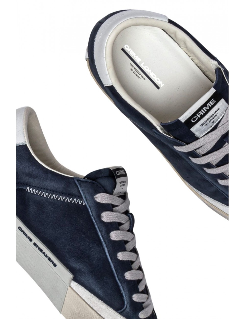 scarpe crime london UOMO BLU - 14007PP7.40 vista superiore