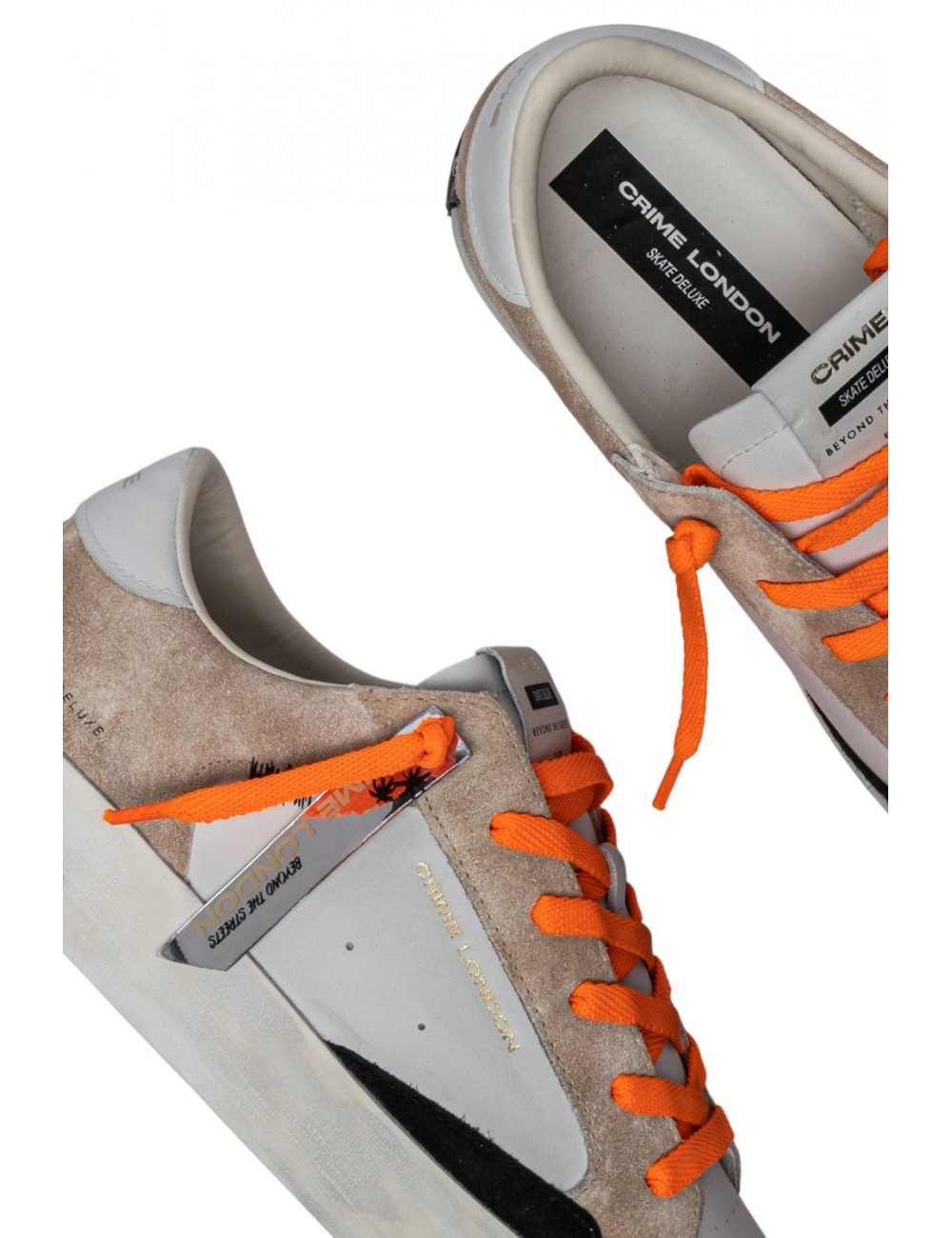 scarpe crime london UOMO BIANCHE E BEIGE - 14104PP7.13 vista superiore