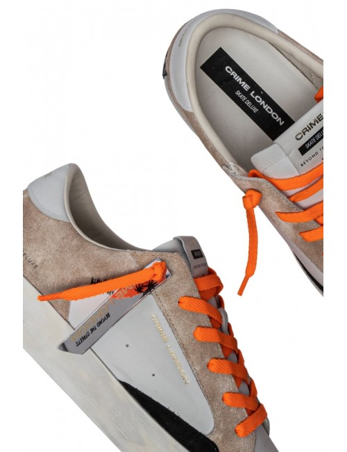 scarpe crime london UOMO BIANCHE E BEIGE - 14104PP7.13 vista superiore