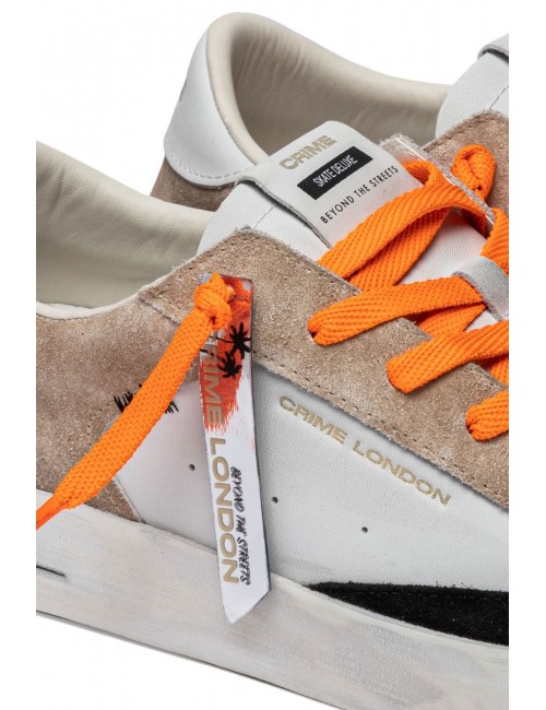 scarpe crime london UOMO BIANCHE E BEIGE - 14104PP7.13 vista dettaglio