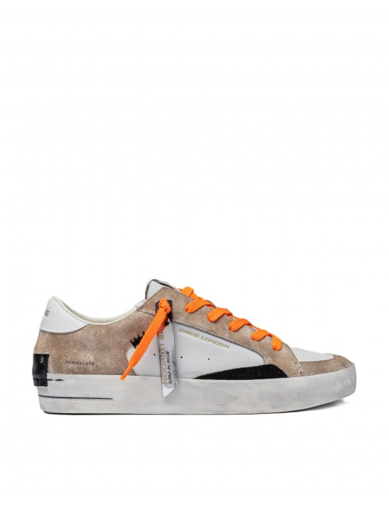 scarpe crime london UOMO BIANCHE E BEIGE - 14104PP7.13 vista laterale