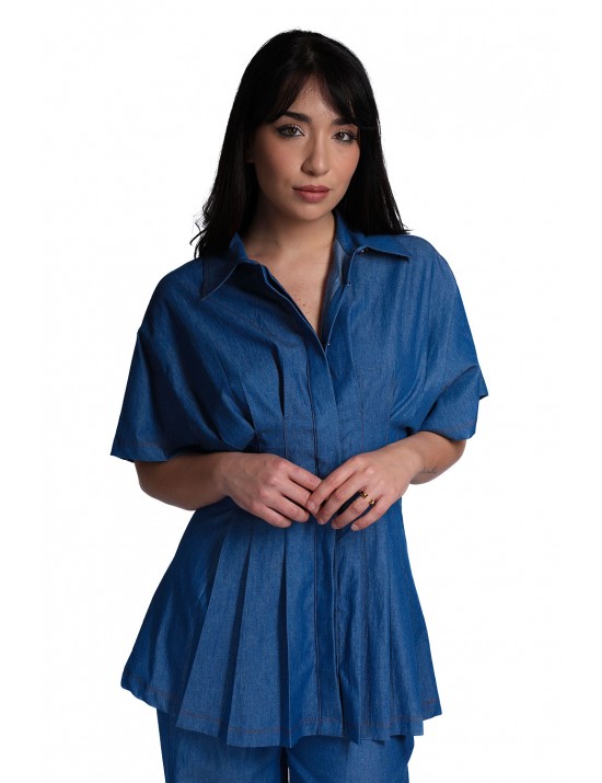 camicia kostumn°1 DONNA BLU - KE2682 vista frontale