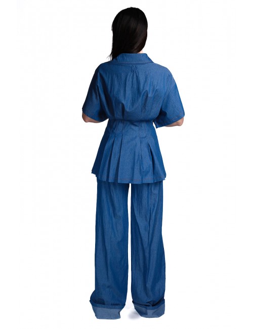 camicia kostumn°1 DONNA BLU - KE2682 vista completo posteriore