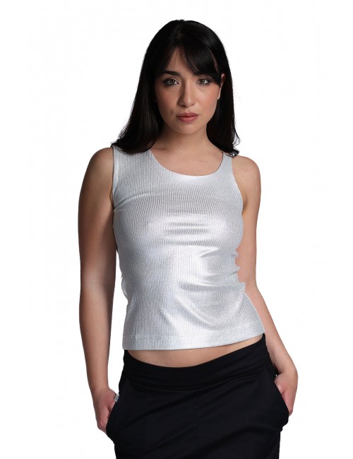 canotta jijil DONNA 0022 ARGENTO - JPE26CN128 vista frontale