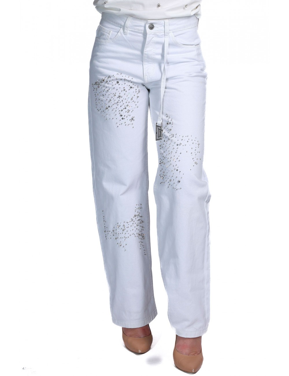jeans jijil DONNA 0001 BIANCO - JPE26PJ090 vista frontale