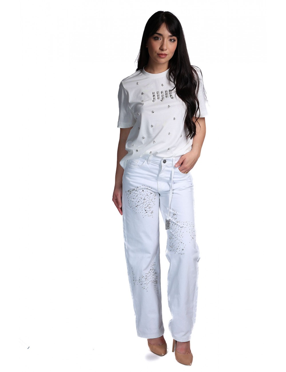 jeans jijil DONNA 0001 BIANCO - JPE26PJ090 vista completo frontale
