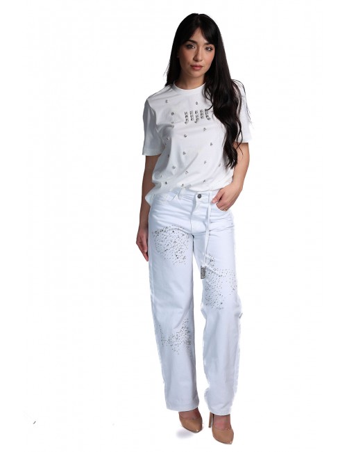 t-shirt jijil DONNA 0001 BIANCA - JPE26TS005 vista completo frontale