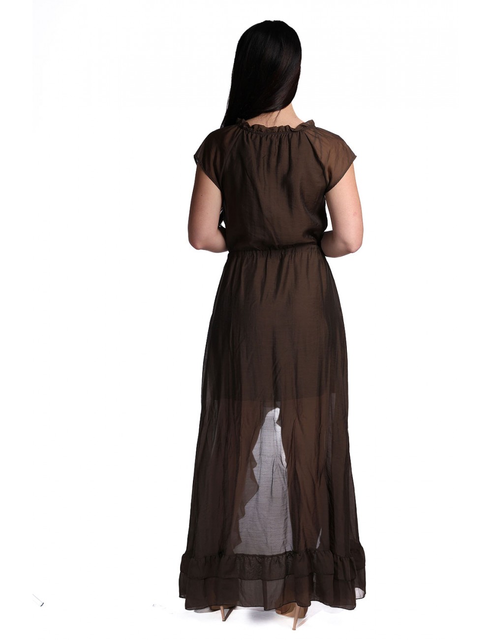 abito lungo guess DONNA MARRONE F1I7 -  W6GK87W2111 vista frontale