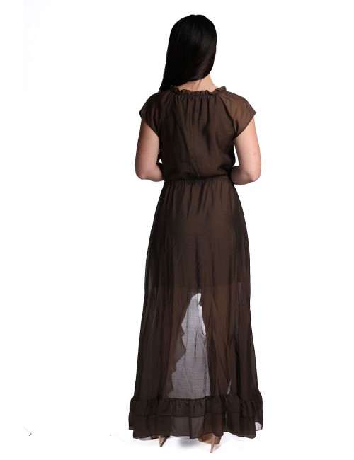 abito lungo guess DONNA MARRONE F1I7 -  W6GK87W2111 vista posteriore