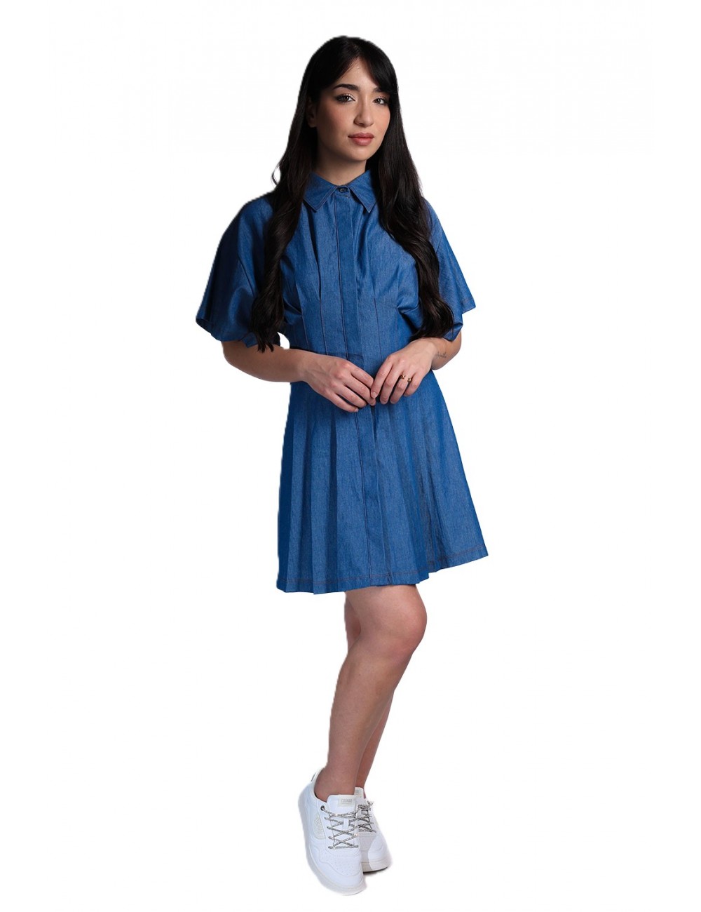 abito a camicia kostumn°1 DONNA BLU - KE2691 vista frontale