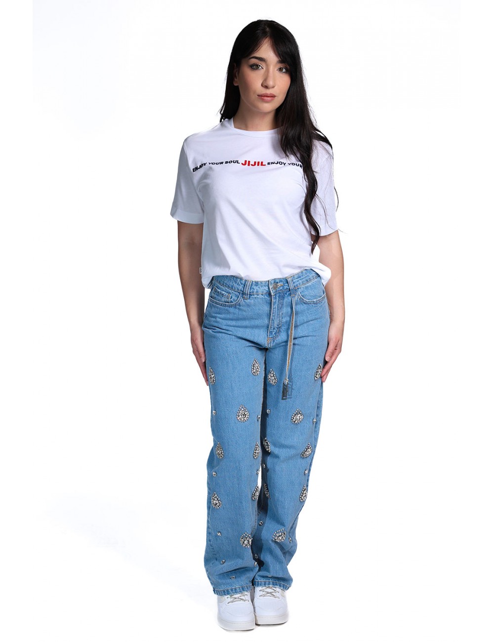 jeans jijil DONNA 0437 DENIM VINTAGE - JPE26PJ003 vista completo frontale