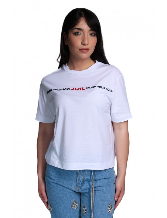 t-shirt jijil DONNA 0001 BIANCA - JPE25TS229 vista frontale