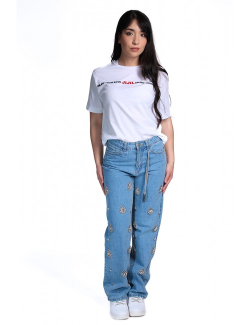 t-shirt jijil DONNA 0001 BIANCA - JPE25TS229 vista completo frontale