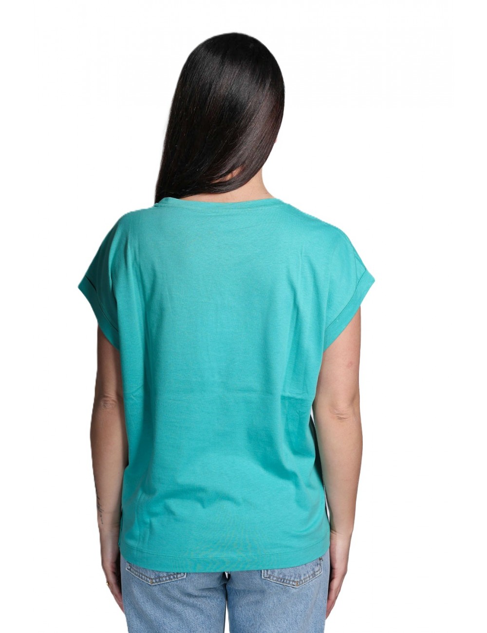 t-shirt jijil DONNA 0050 VERDE SMERALDO - JPE25TS336 vista frontale
