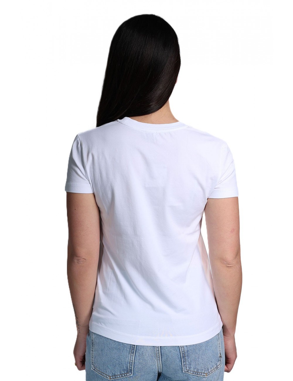 t-shirt moschino DONNA BIANCA 0001 - V6A0701 - 4410 vista frontale