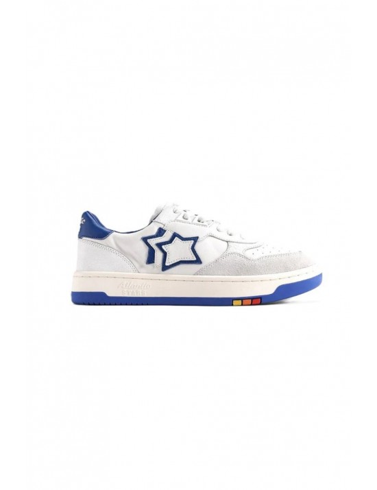 scarpe atlantic stars UOMO 0105 WHITE E BLU - BROK2020 - BROOKLYN vista laterale