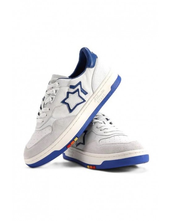 scarpe atlantic stars UOMO 0105 WHITE E BLU - BROK2020 - BROOKLYN vista laterale