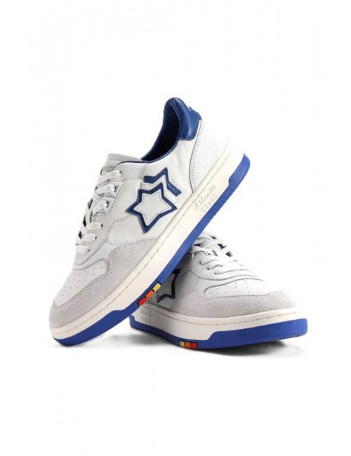 scarpe atlantic stars UOMO 0105 WHITE E BLU - BROK2020 - BROOKLYN vista frontale