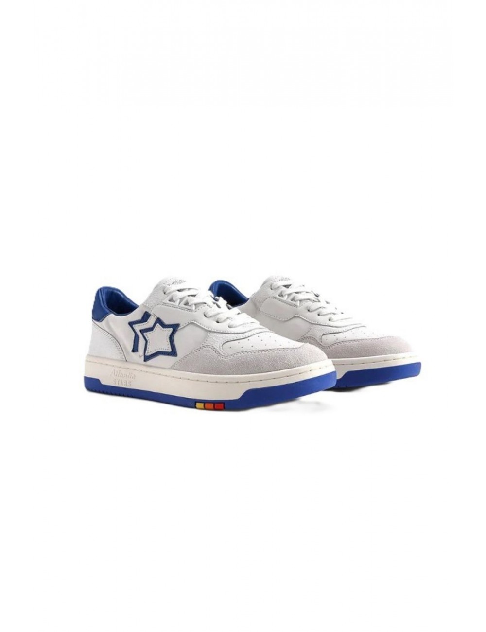 scarpe atlantic stars UOMO 0105 WHITE E BLU - BROK2020 - BROOKLYN vista frontale 2