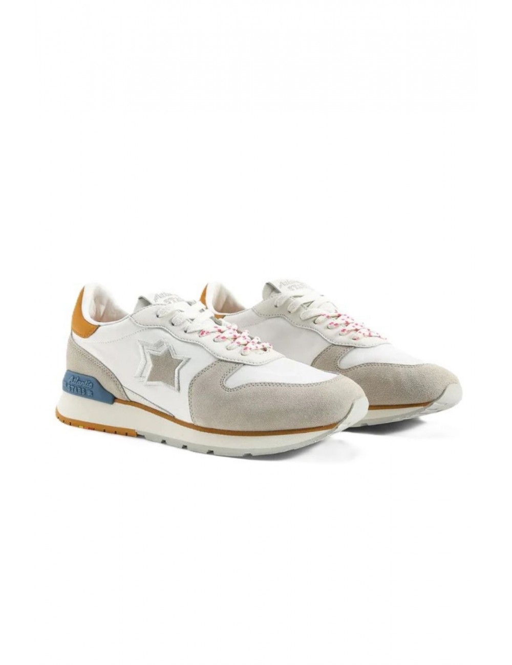 scarpe atlantic stars UOMO 0121 WHITE E ORANGE - COLO5010M - COLORADO vista frontale