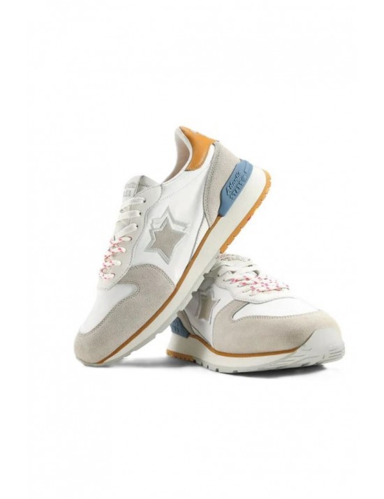 scarpe atlantic stars UOMO 0121 WHITE E ORANGE - COLO5010M - COLORADO vista laterale