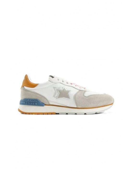 scarpe atlantic stars UOMO 0121 WHITE E ORANGE - COLO5010M - COLORADO vista laterale