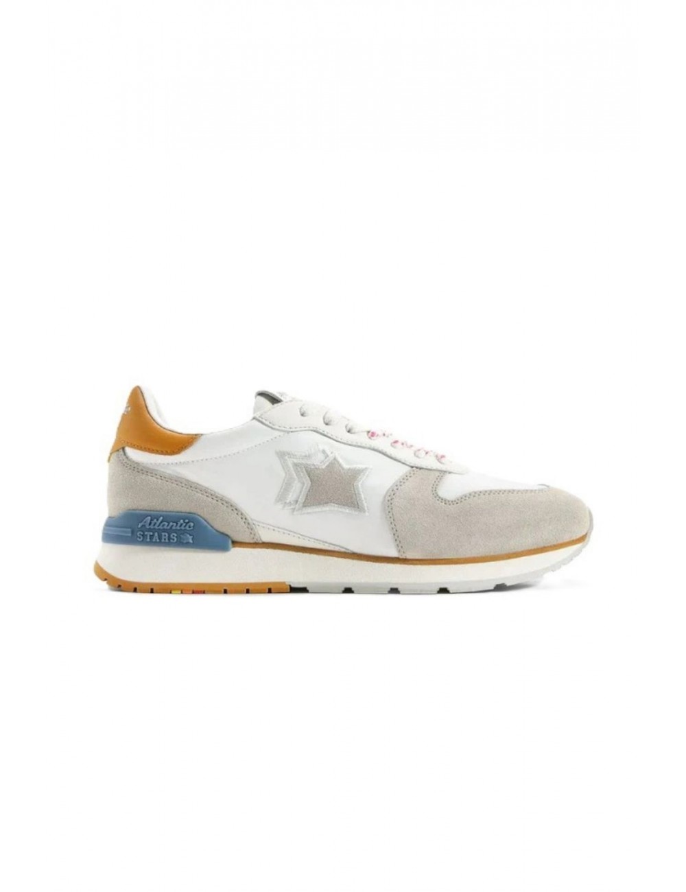 scarpe atlantic stars UOMO 0121 WHITE E ORANGE - COLO5010M - COLORADO vista laterale