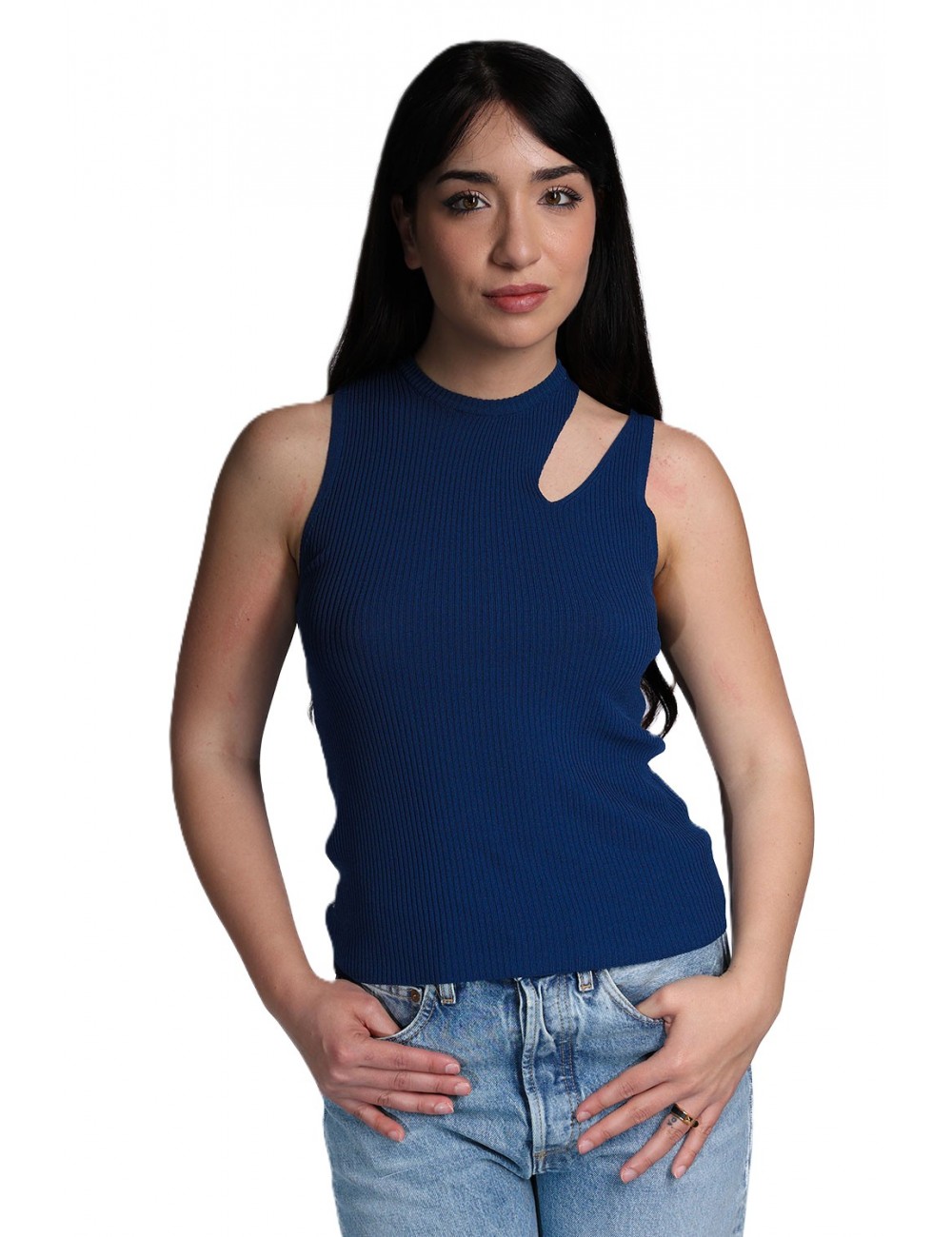 canotta jijil DONNA 0370 BLU MARINE - JPE25MK275 vista frontale