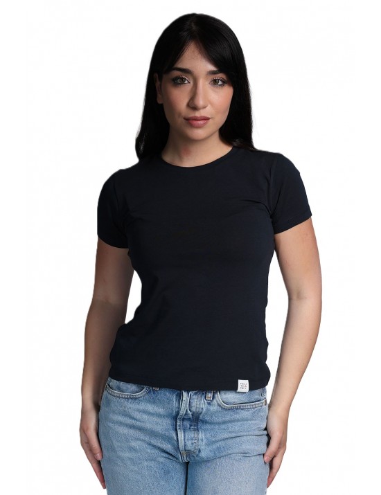 t-shirt peuterey DONNA BLU 215 - MENTA 04 - PED5664 vista frontale