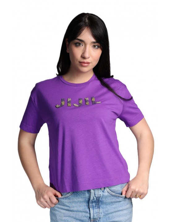 t-shirt jijil DONNA 0034 VIOLA - JPE25TS320 vista frontale