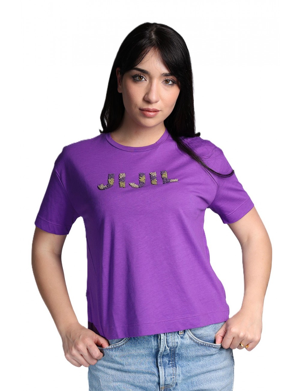 t-shirt jijil DONNA 0034 VIOLA - JPE25TS320 vista frontale