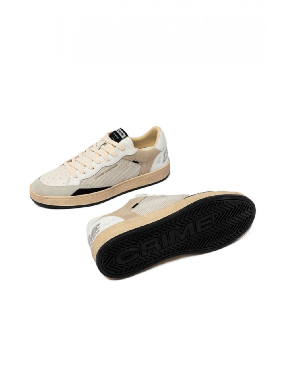 scarpe crime london UOMO BIANCHE - CHELSEA - 19200PP8.10 vista dettagli