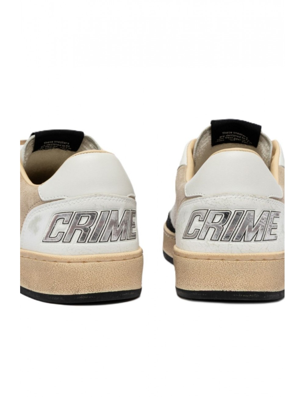 scarpe crime london UOMO BIANCHE - CHELSEA - 19200PP8.10 vista tallone posteriore