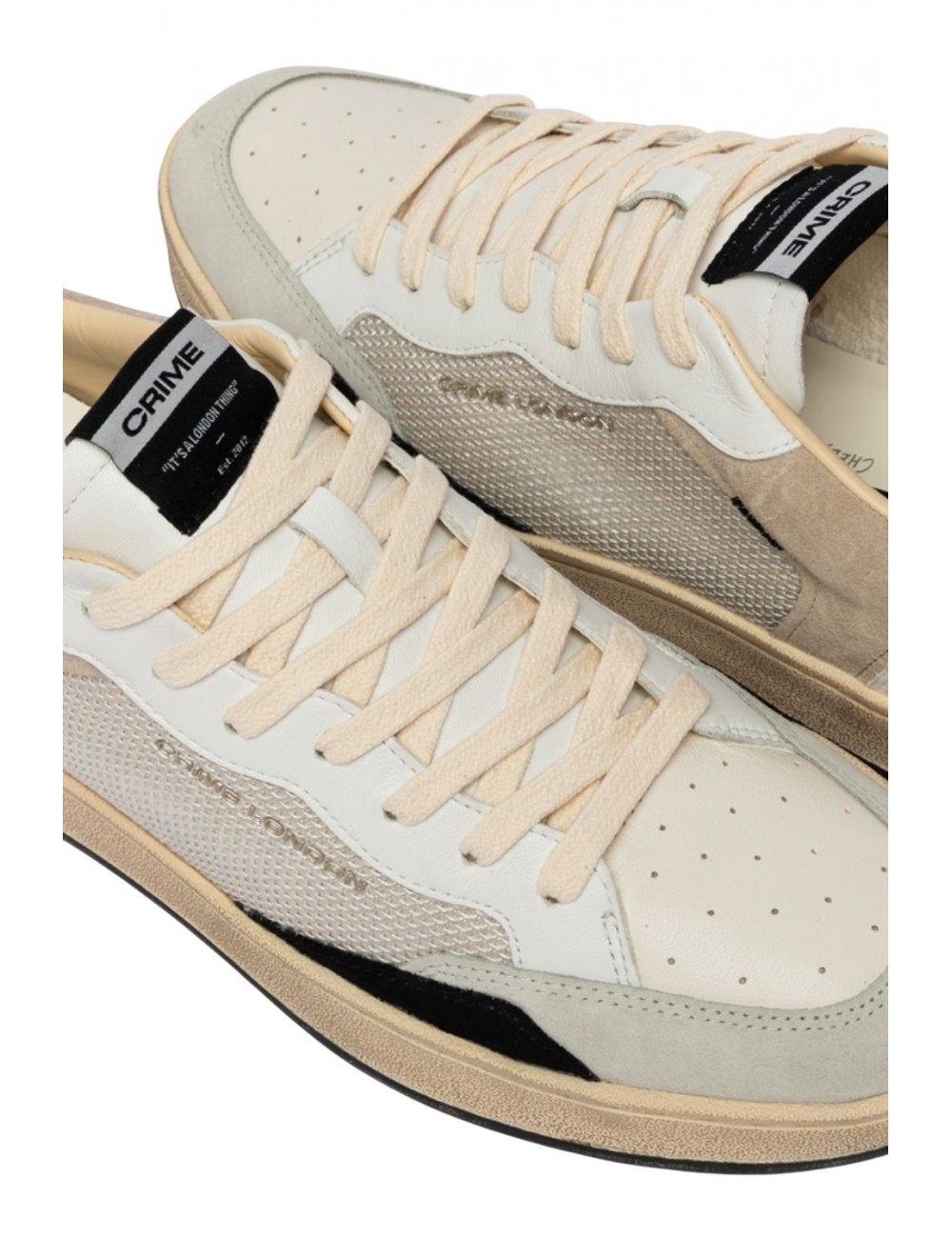 scarpe crime london UOMO BIANCHE - CHELSEA - 19200PP8.10 vista superiore