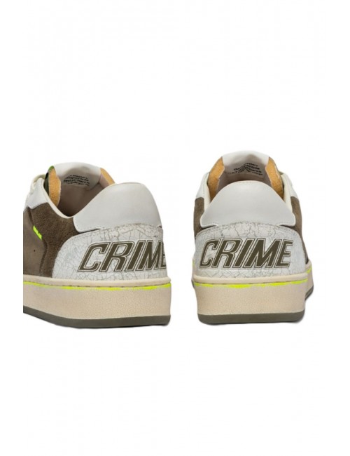 scarpe crime london UOMO BIANCHE E VERDI - CHELSEA - 19202PP8.80 vista tallone posteriore