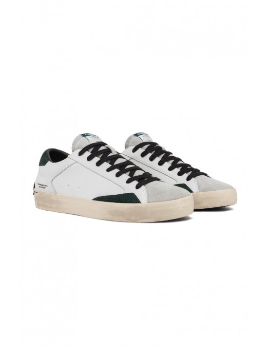 scarpe crime london UOMO BIANCHE - DISTRESSED - 15007AA7.10 vista laterale
