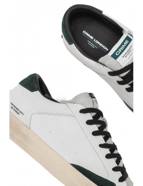 scarpe crime london UOMO BIANCHE - DISTRESSED - 15007AA7.10 vista superiore