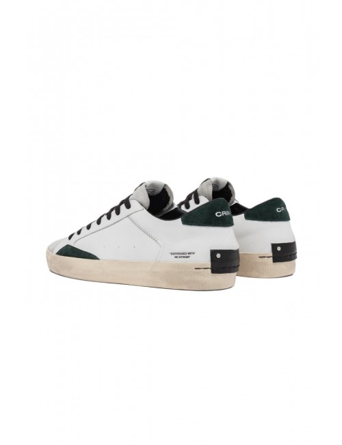 scarpe crime london UOMO BIANCHE - DISTRESSED - 15007AA7.10 vista posteriore
