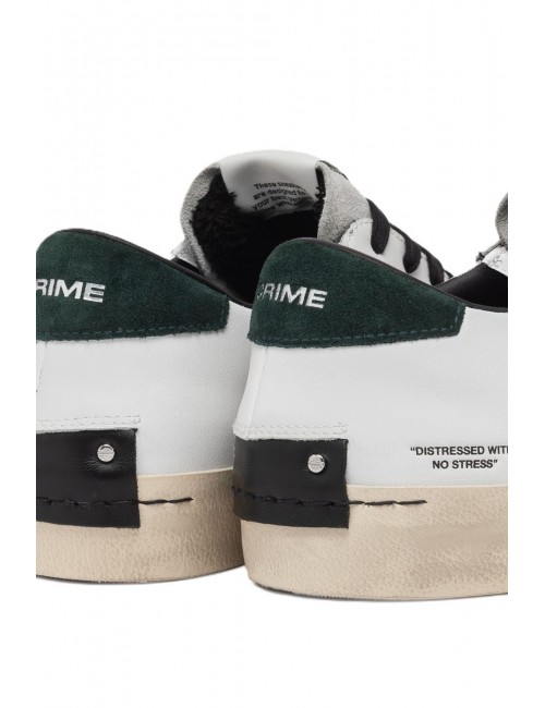 scarpe crime london UOMO BIANCHE - DISTRESSED - 15007AA7.10 vista dettaglio posteriore