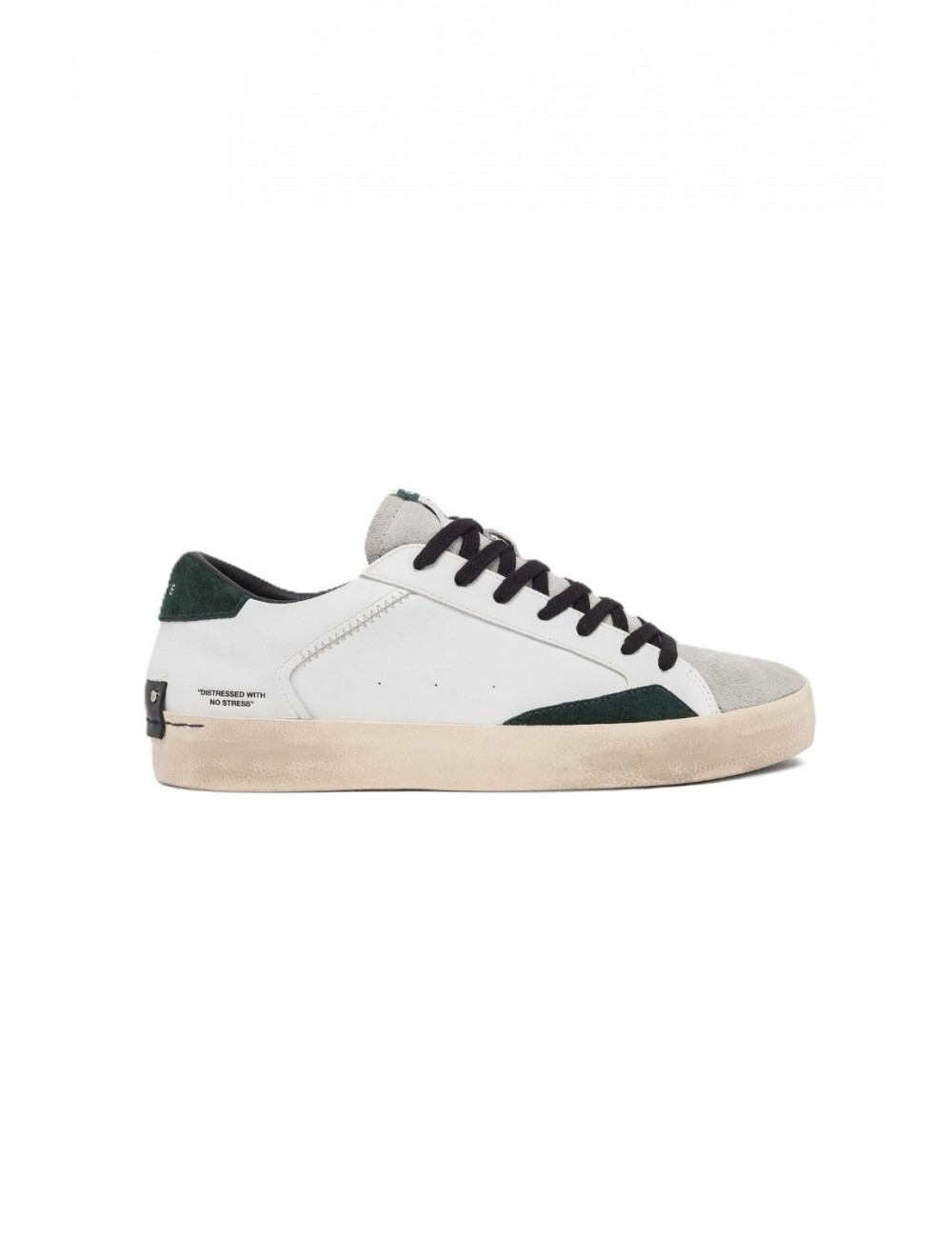 scarpe crime london UOMO BIANCHE - DISTRESSED - 15007AA7.10 vista laterale
