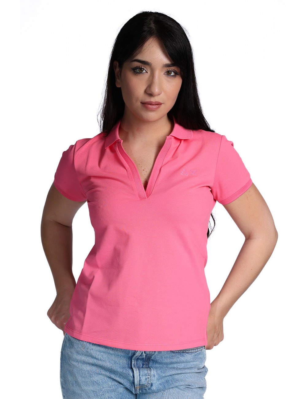 polo sun68 DONNA 20 FUXIA - A36202 - vista frontale